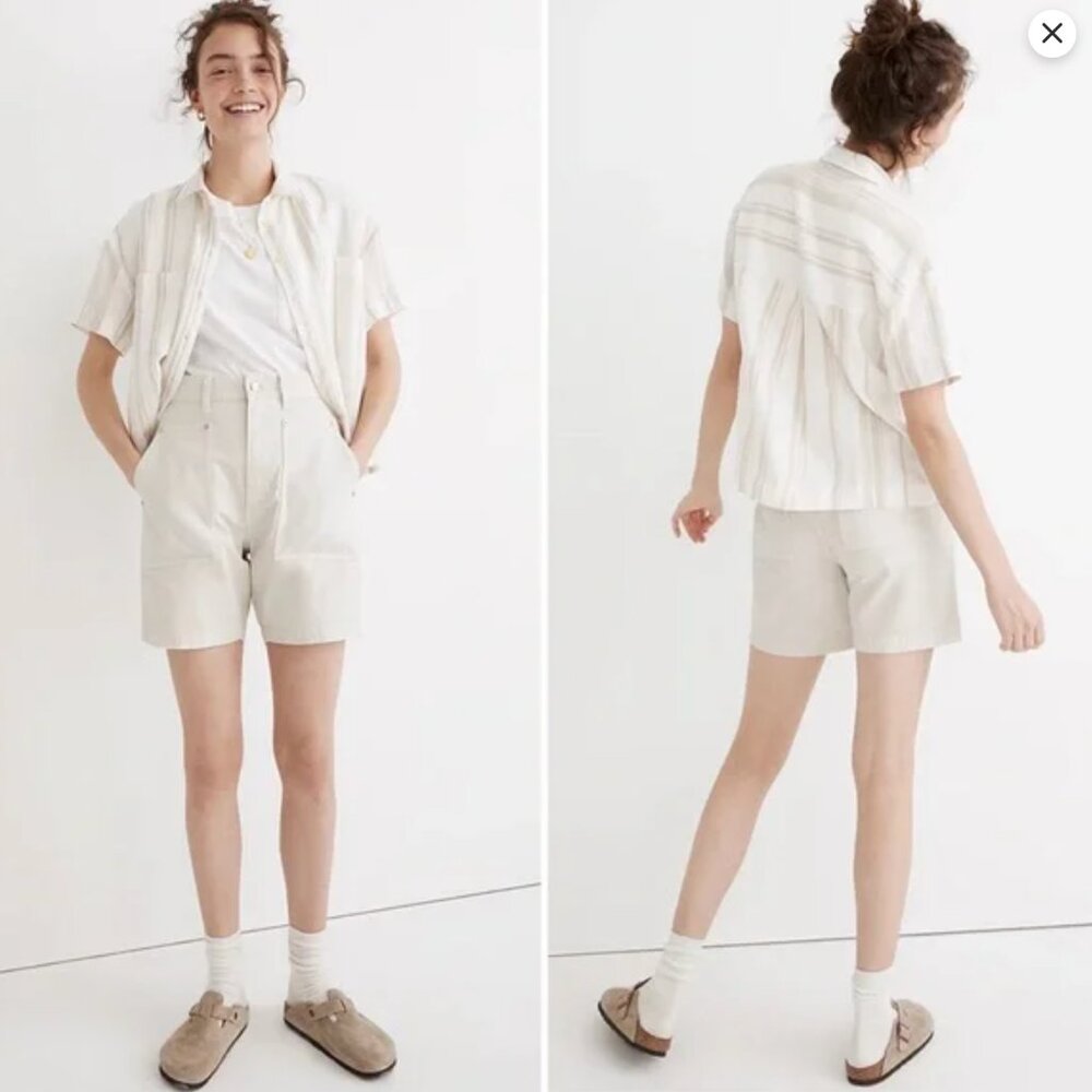 Madewell Linen Button Up Shirt NWOT Size 4XL